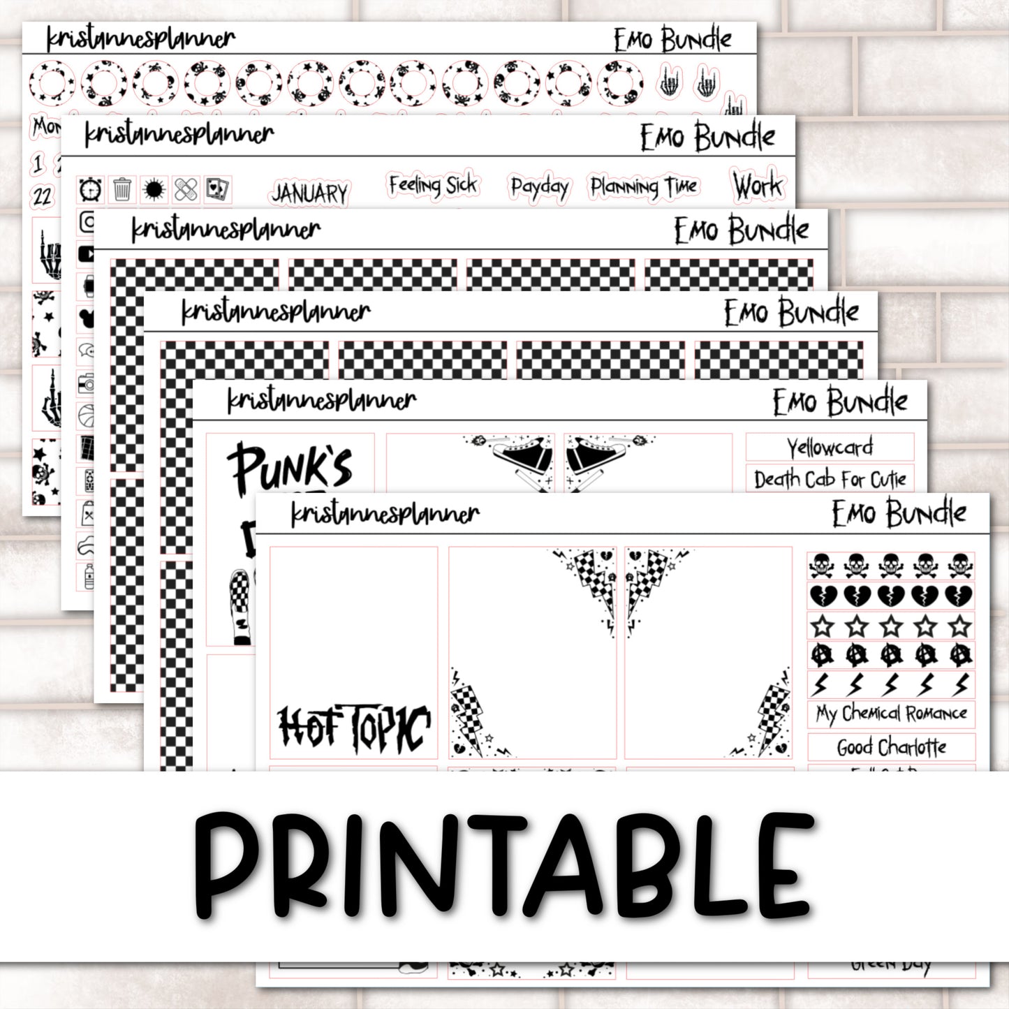 Emo Foil Bundle - Printable