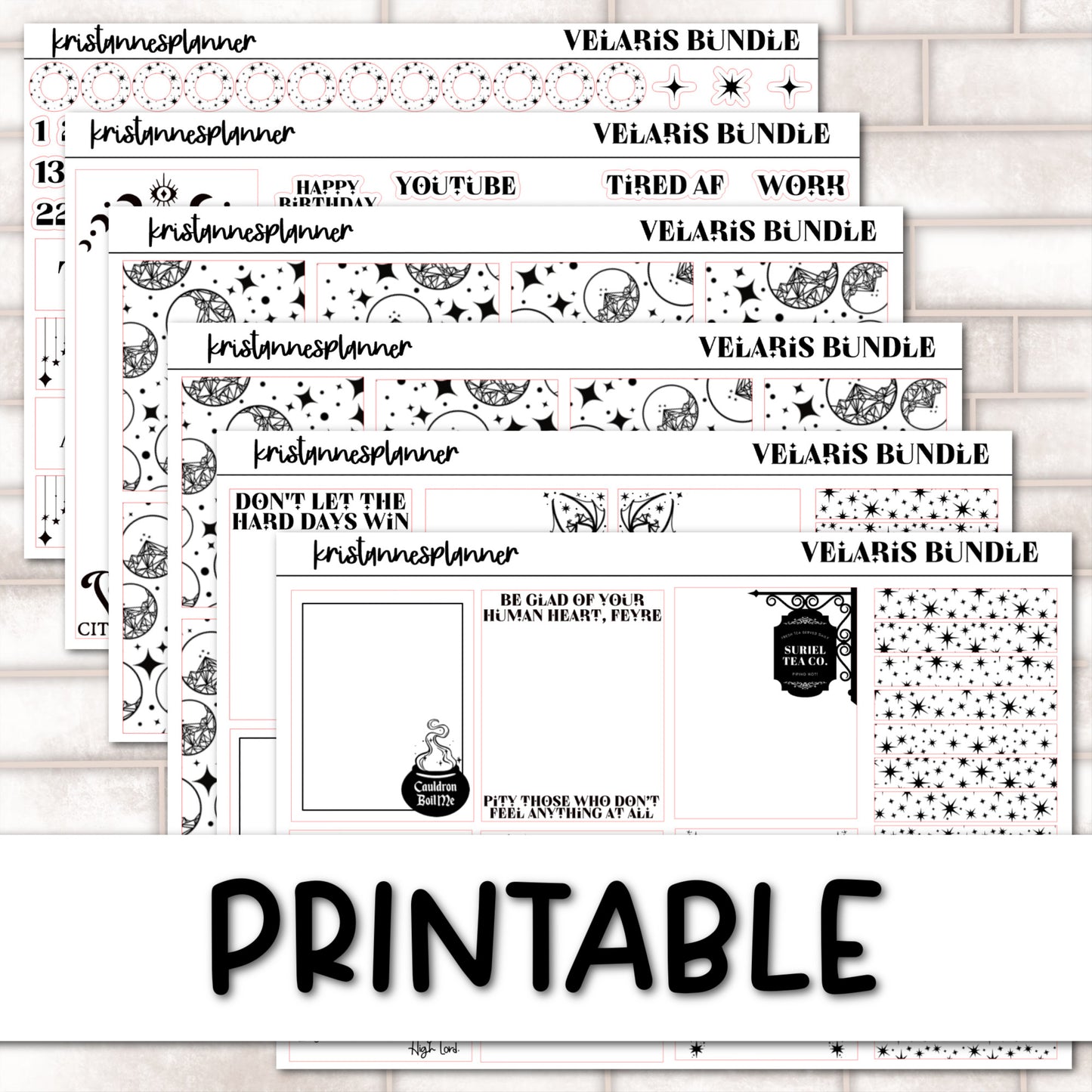 Velaris Foil Bundle - Printable